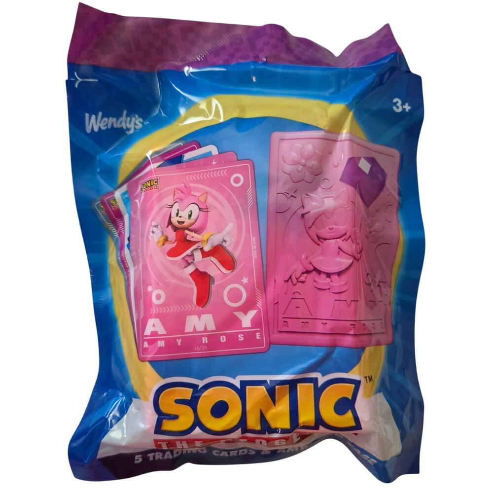 2026 Wendys Sonic the Hedgehog Amy Trading Cards with Case New